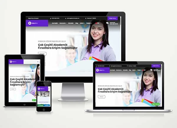 Dershane Eğitim Web Sitesi Paketi Edublink